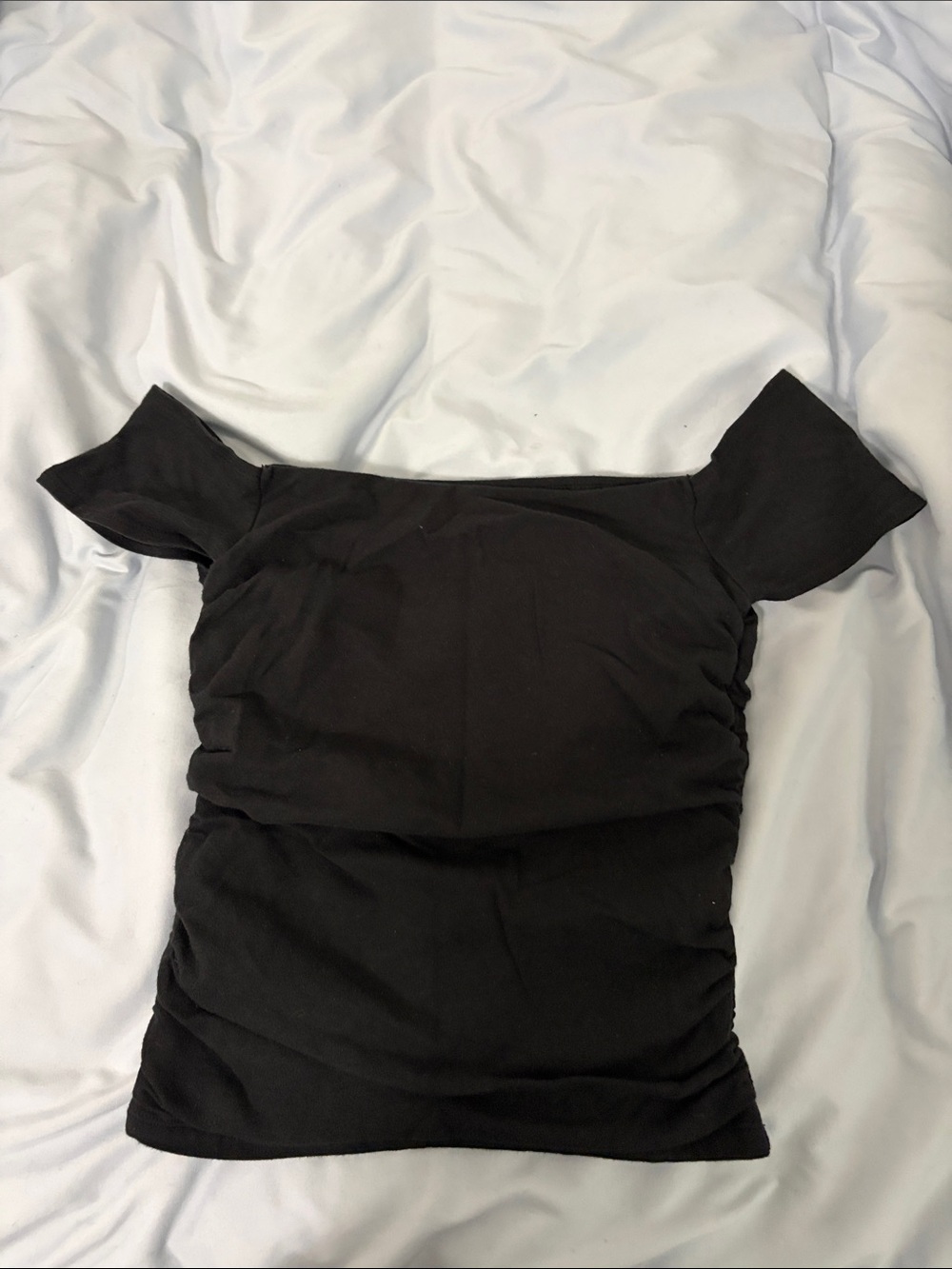Hollister Black Off-Shoulder Crop Top